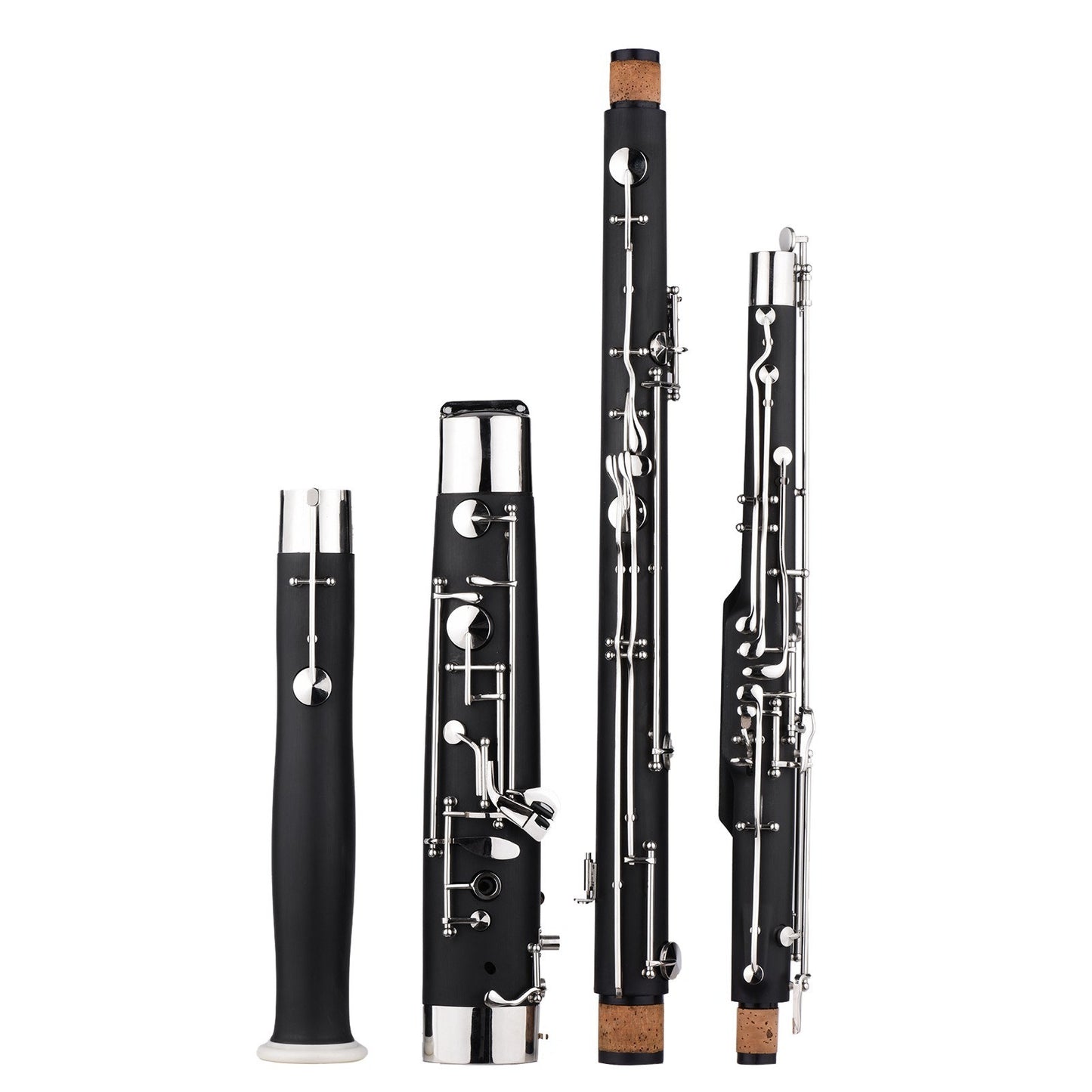 High-Quality C Key Bassoon: Synthetic Wood with Silver & Nickel-Plated Keys