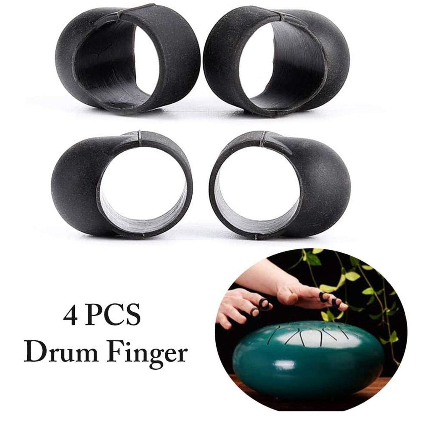 Steel Tongue Drum Finger Sleeve Set - 4 Pack for Percussion Instruments