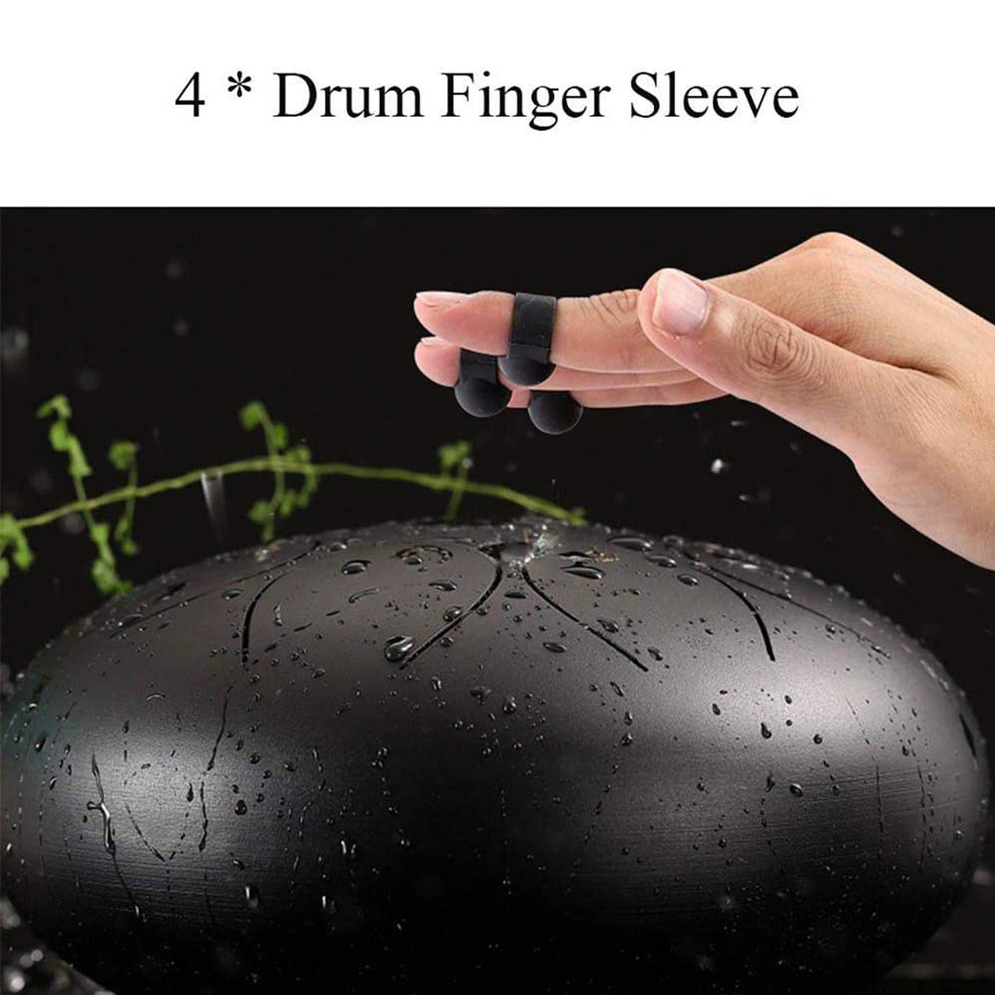 Steel Tongue Drum Finger Sleeve Set - 4 Pack for Percussion Instruments