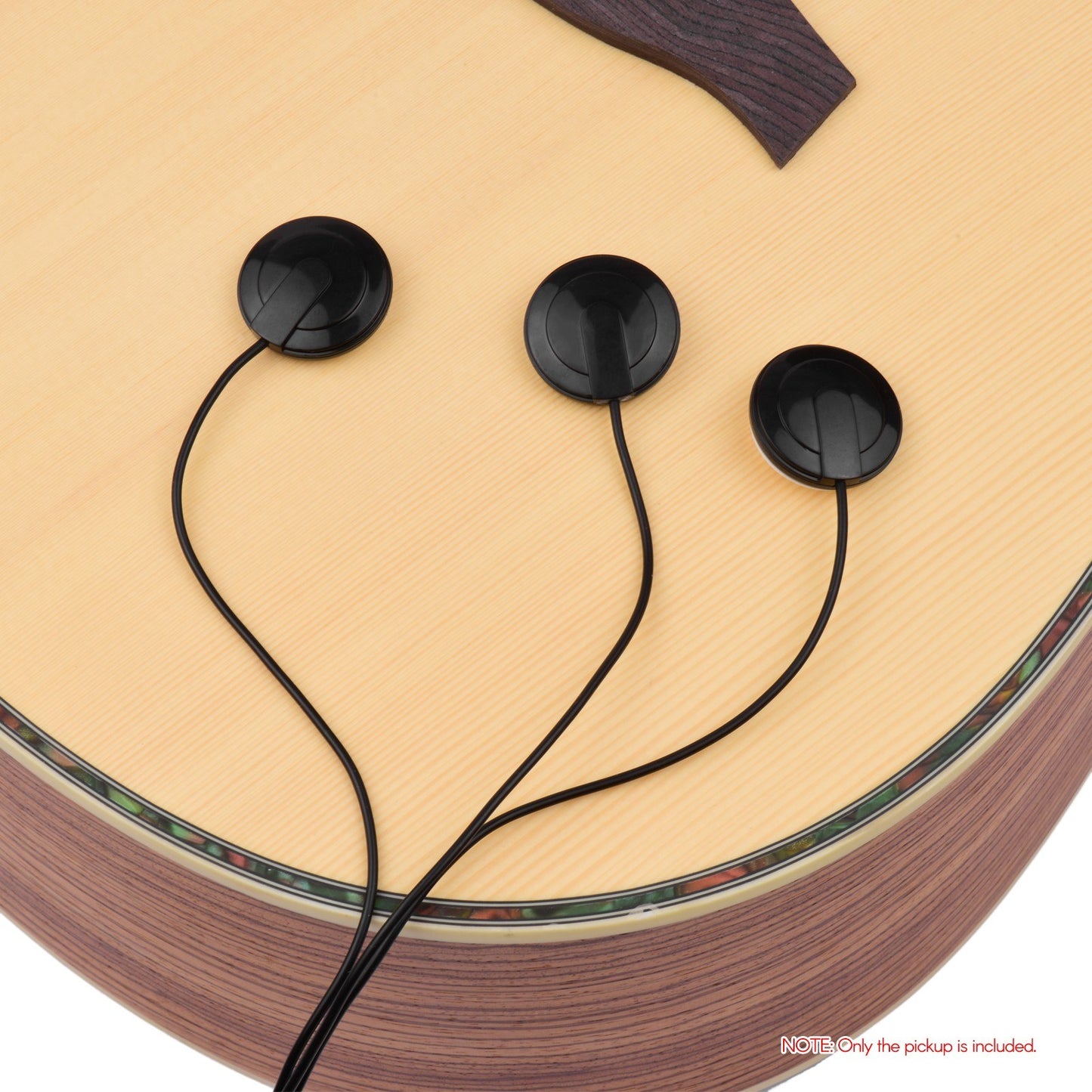 Mini Acoustic Guitar Transducer Pickup with 3.0m Adhesive Cable