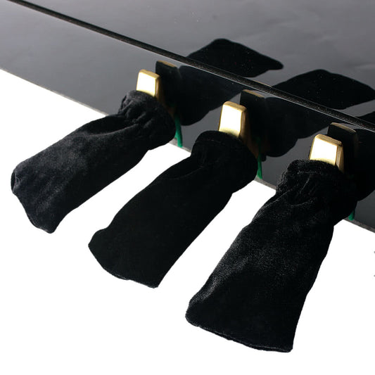 Universal Pleuche Piano Sustain Pedal Covers - Set of 3