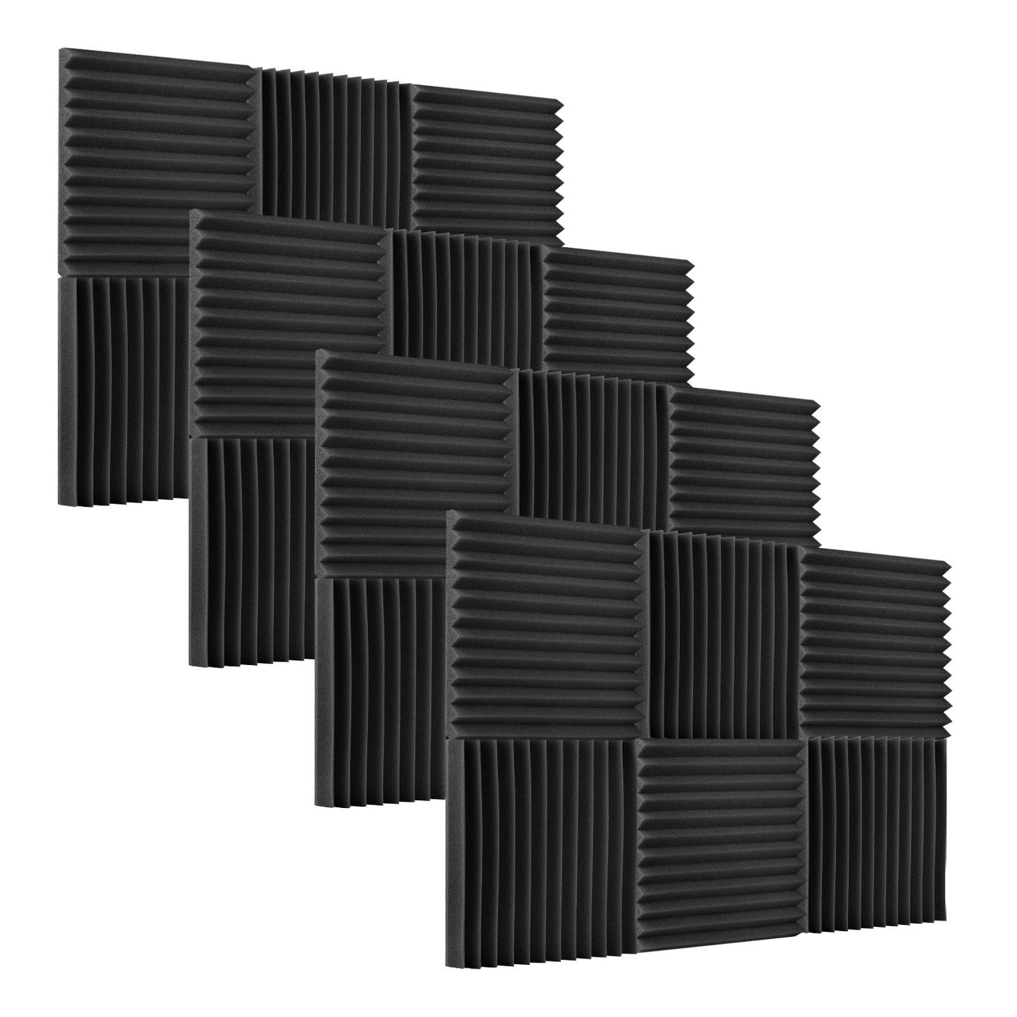 24 Pack Studio Acoustic Foam Panels - Sound Insulation & Absorbing, 30x30x2.5cm / 12x12x1in