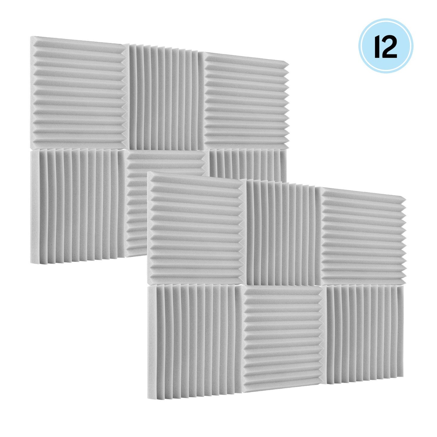 24 Pack Studio Acoustic Foam Panels - Sound Insulation & Absorbing, 30x30x2.5cm / 12x12x1in