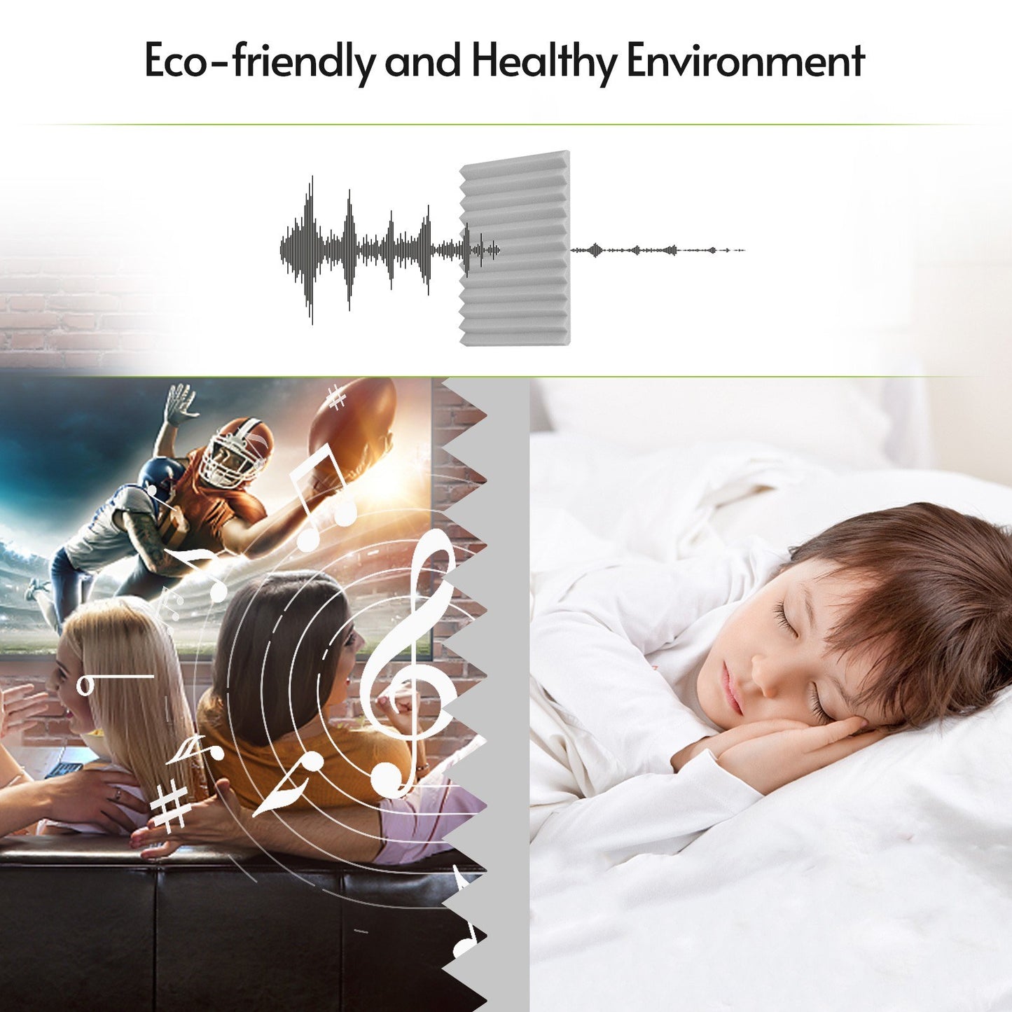 24 Pack Studio Acoustic Foam Panels - Sound Insulation & Absorbing, 30x30x2.5cm / 12x12x1in