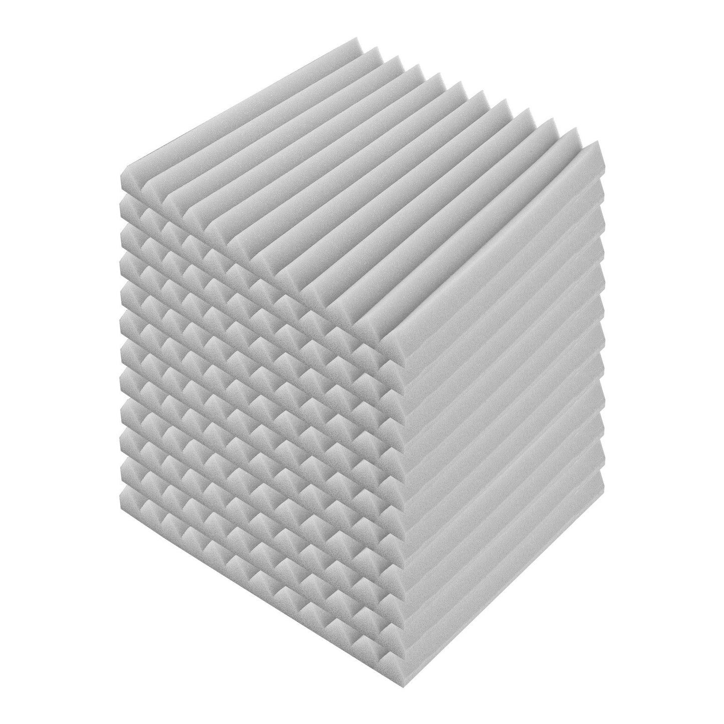 24 Pack Studio Acoustic Foam Panels - Sound Insulation & Absorbing, 30x30x2.5cm / 12x12x1in