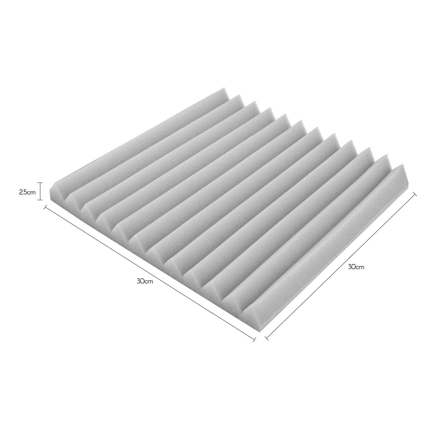24 Pack Studio Acoustic Foam Panels - Sound Insulation & Absorbing, 30x30x2.5cm / 12x12x1in