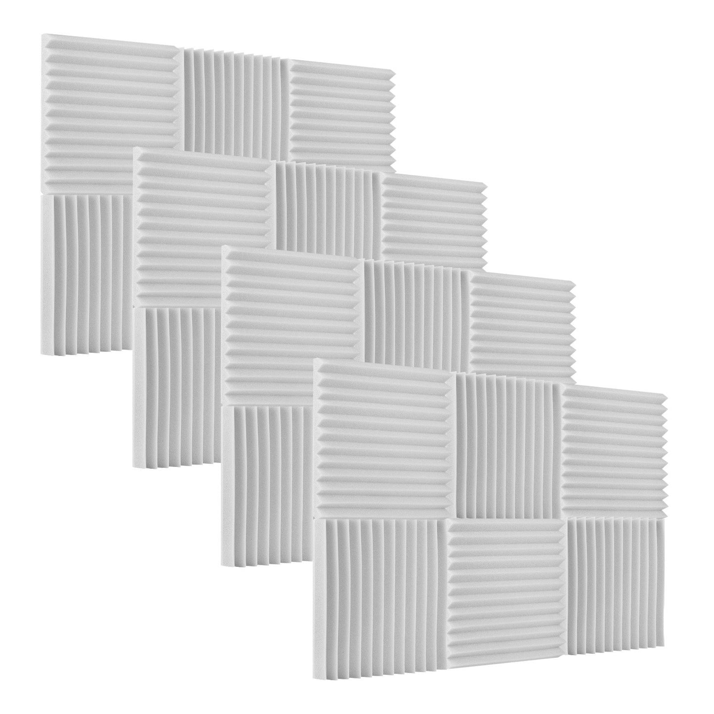 24 Pack Studio Acoustic Foam Panels - Sound Insulation & Absorbing, 30x30x2.5cm / 12x12x1in