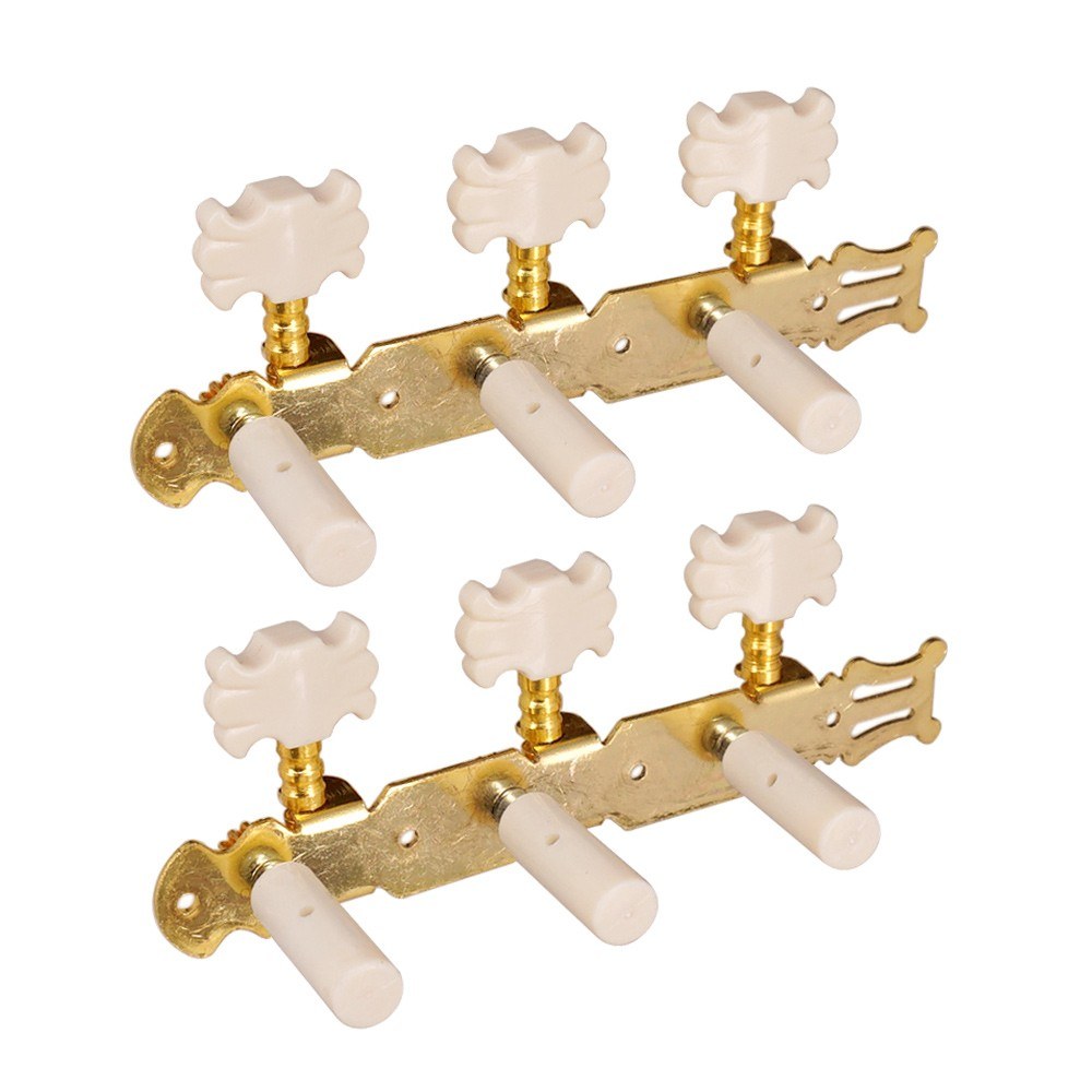 Gold Classical Guitar Tuning Pegs - 1 Pair Machine Heads