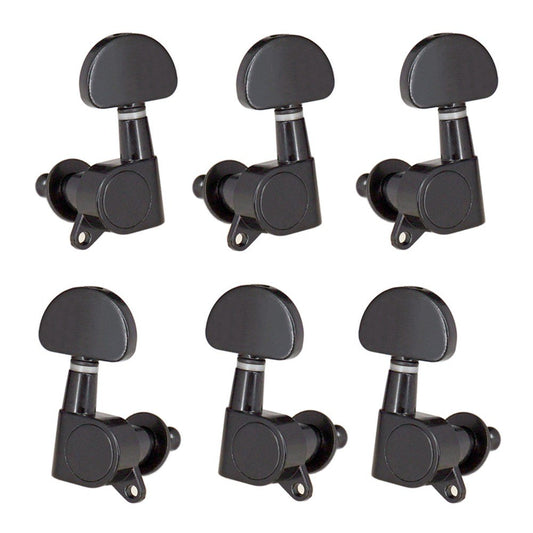 Set of 6 Closed Guitar Tuning Pegs (3L3R) for Folk Acoustic/Electric Guitar