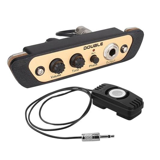 CJ01L Cajon Box Drum Preamp Pickup with Mic & 1/4 Inch Jack