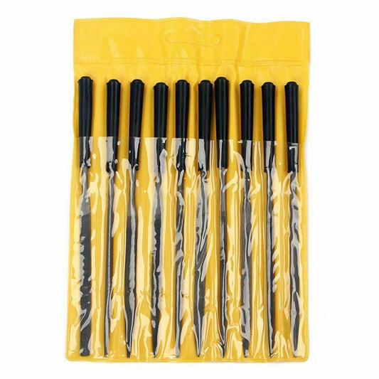 Professional Guitar Luthier Tool Set - 10pcs Polished Frets & Nuts Files for Stringed Instruments Repair
