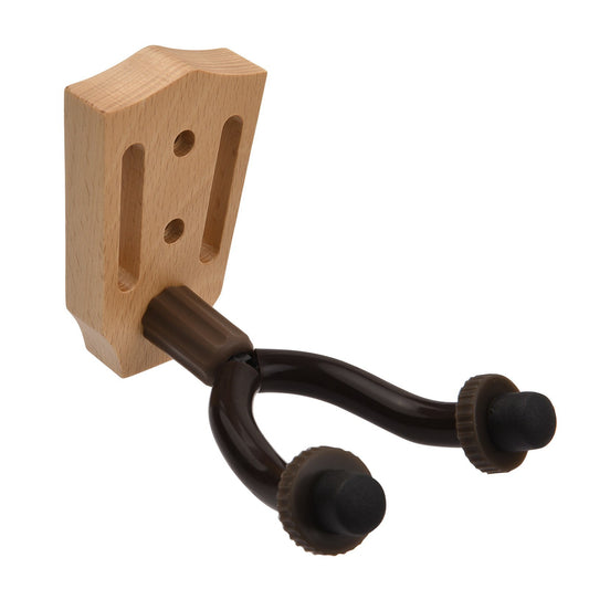 Beech Wood Guitar Wall Mount Hanger with Iron Steadying Bars for Electric, Acoustic Guitar, Bass, Violin, Mandolin, Ukulele