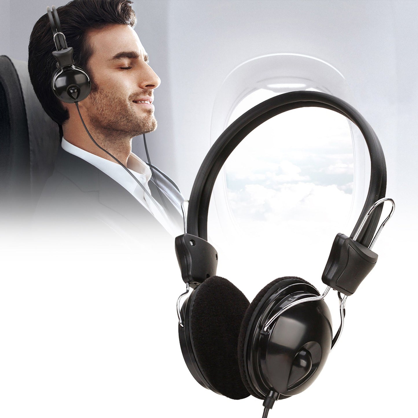 Wired Over-Ear Headphones with 3.5mm Plug for Computer, Music, Gaming, and Video