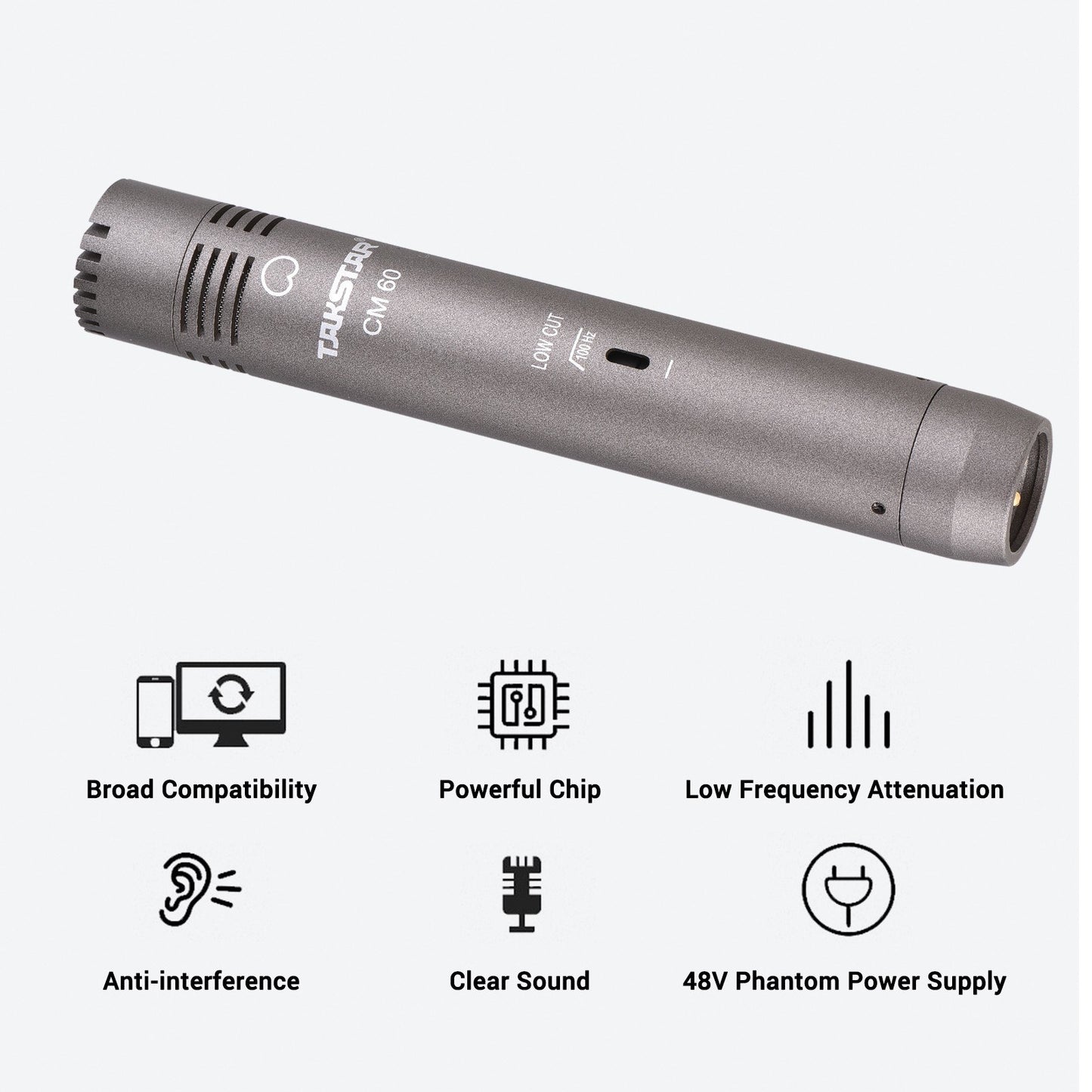 TAKSTAR CM-60 Cardioid XLR Professional Condenser Microphone