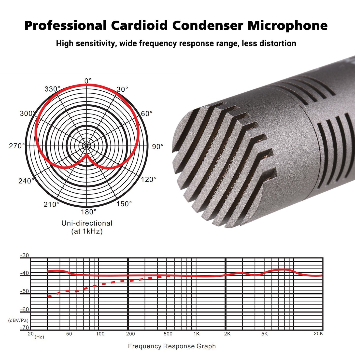 TAKSTAR CM-60 Cardioid XLR Professional Condenser Microphone