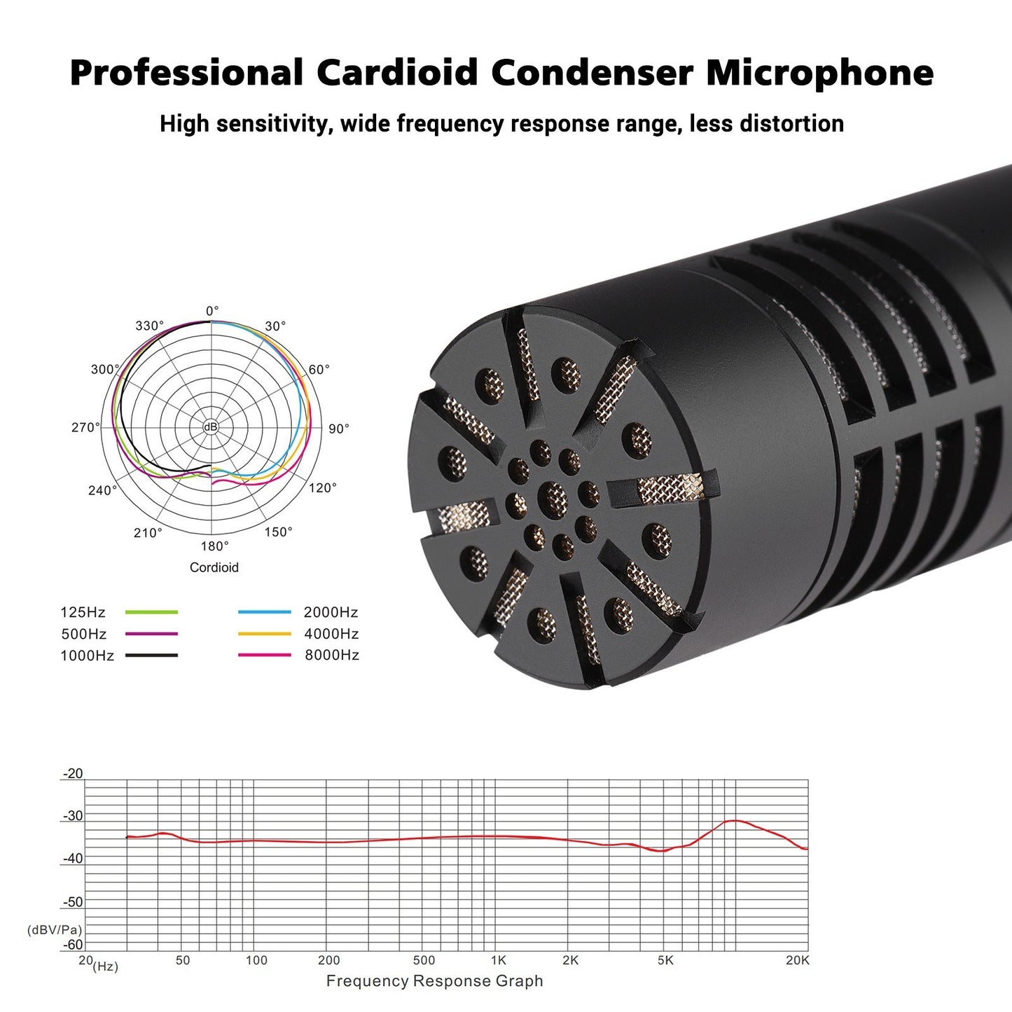 TAKSTAR CM-63 Professional XLR Cardioid Condenser Microphone - Moisture Resistant