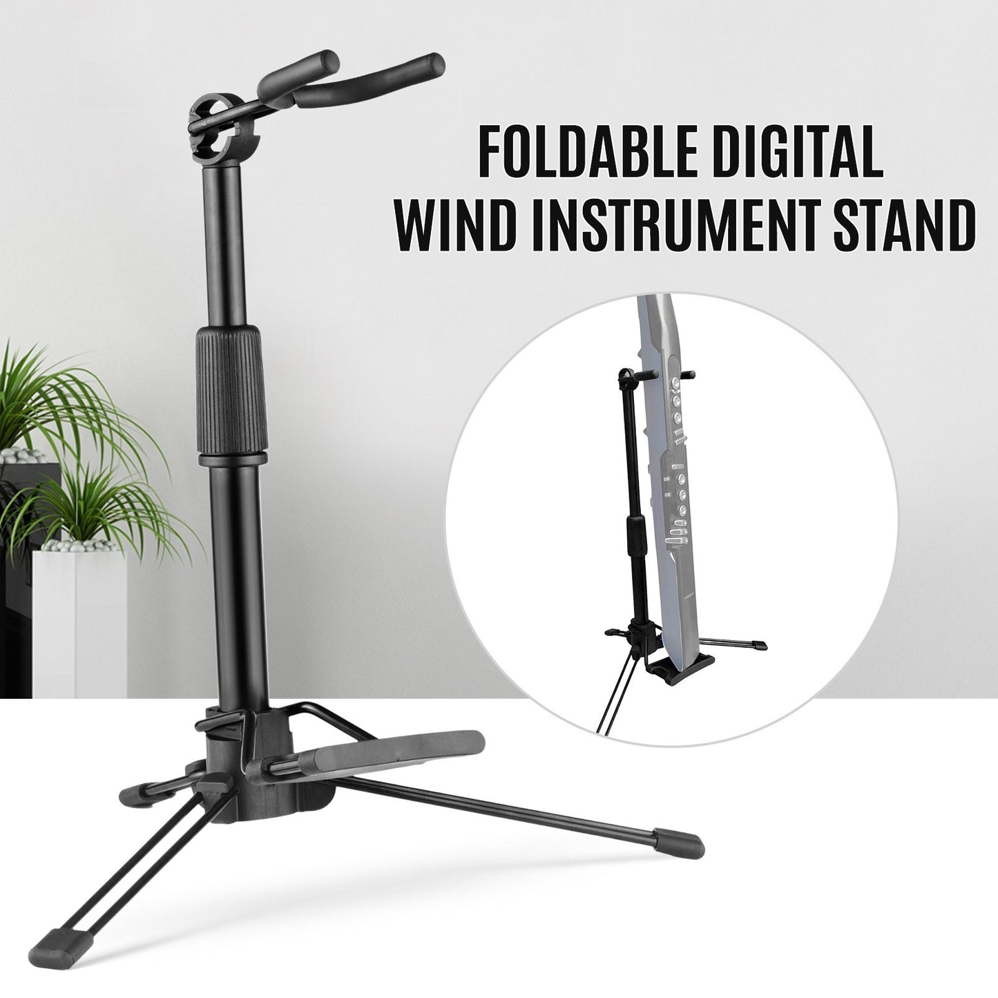 Adjustable Foldable Metal Stand for Digital Wind Instrument & Aerophone