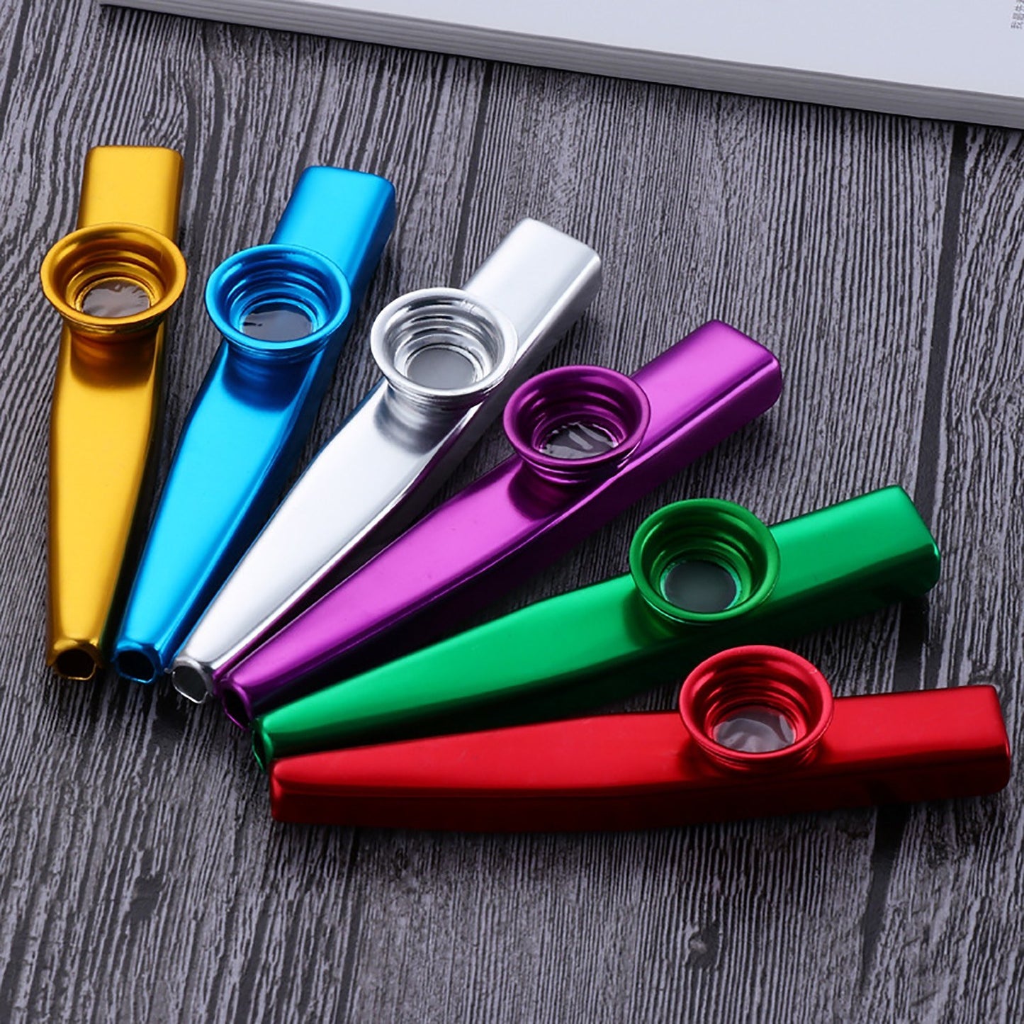 Muslady 6-Piece Aluminum Alloy Kazoo Set for Kids, Adults & Beginners