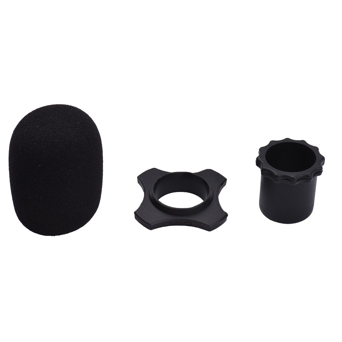 Muslady Wireless Handheld Mic Protection Kit: Foam Windshield, Anti-Roll Silicone Ring, Rod Sleeve Holder