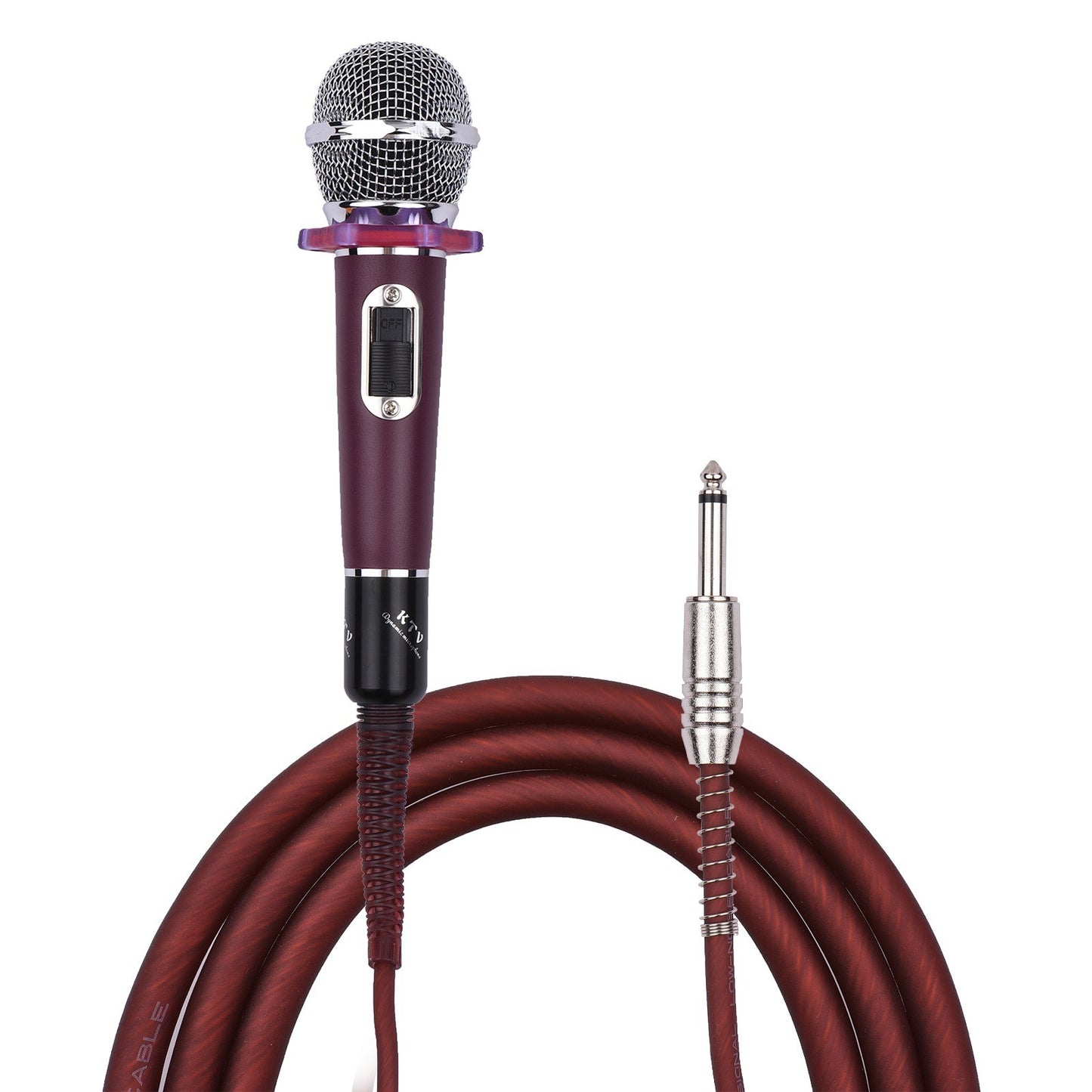 Muslady Cardioid Condenser Microphone – Dynamic Handheld Wired Mic with 15ft Cable & 6.35mm Plug for Singing, Karaoke, Stage & Live Performances