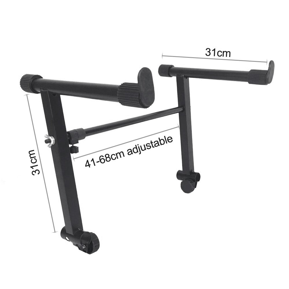 Universal X-Style Adjustable Electronic Keyboard Stand Riser - Musical Instrument Accessory