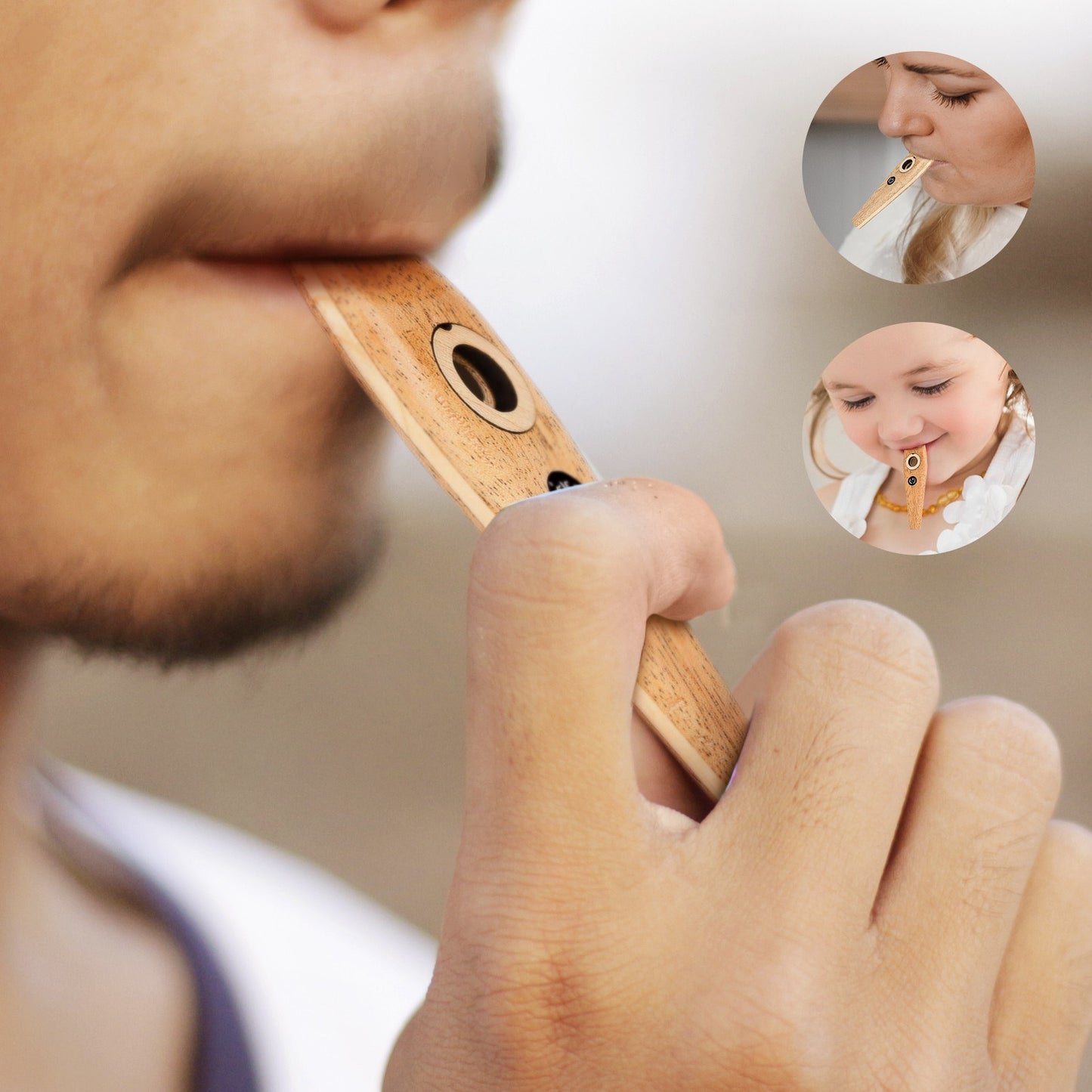 Easy-to-Learn Wooden Kazoo - Fun Musical Instrument Party Favor for All Ages
