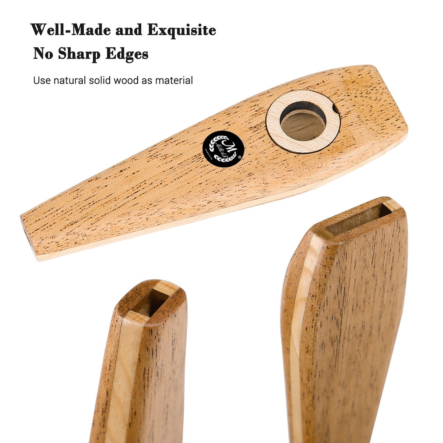 Easy-to-Learn Wooden Kazoo - Fun Musical Instrument Party Favor for All Ages
