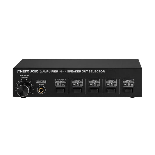 LINEPAUDIO Speaker Selector Switch Box - 2 In, 4 Out