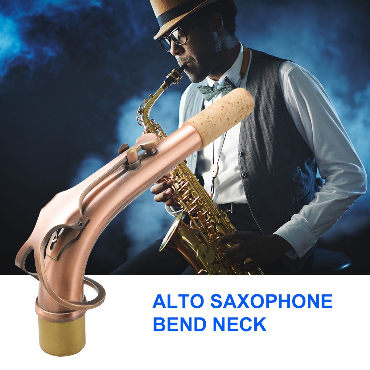 Alto Saxophone Neck Brass E-flat Bend 24.5mm Nozzle with Professional Leather Pad
