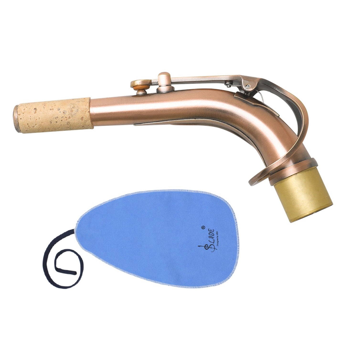 Alto Saxophone Neck Brass E-flat Bend 24.5mm Nozzle with Professional Leather Pad