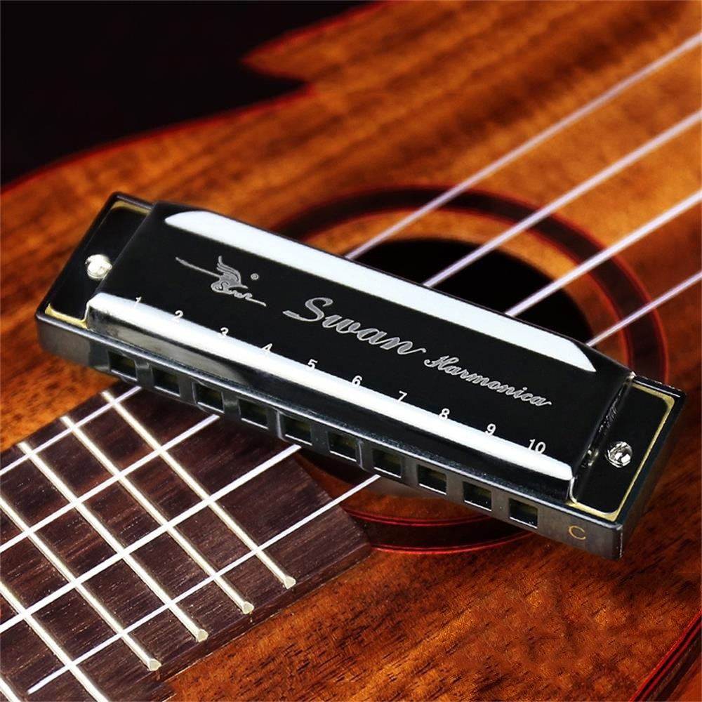 Swan 10-Hole Diatonic Blues Harmonica, Key of C - SW1020-7