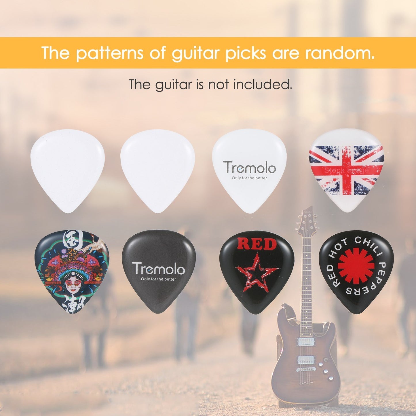 Heavy Guitar Picks Set: 3pc Accessories for Electric Guitar & Bass
