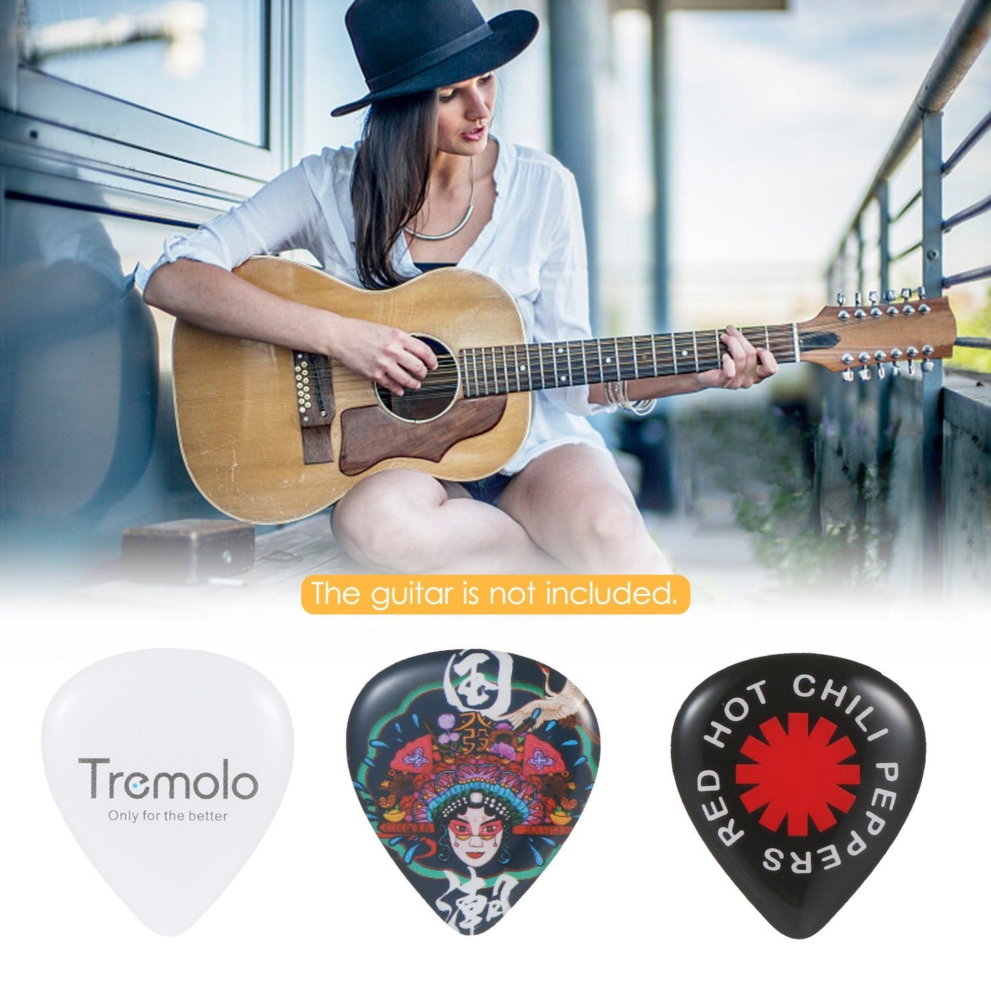 Heavy Guitar Picks Set: 3pc Accessories for Electric Guitar & Bass