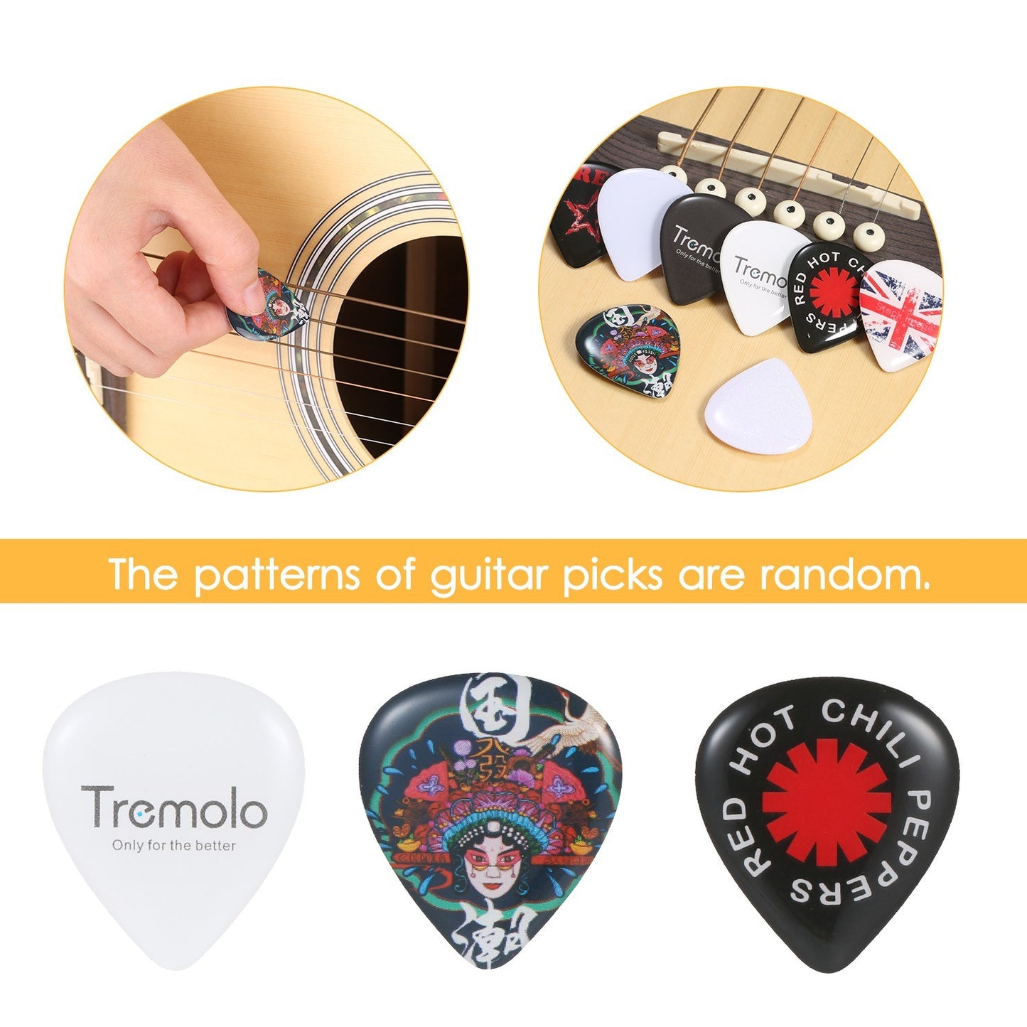 Heavy Guitar Picks Set: 3pc Accessories for Electric Guitar & Bass