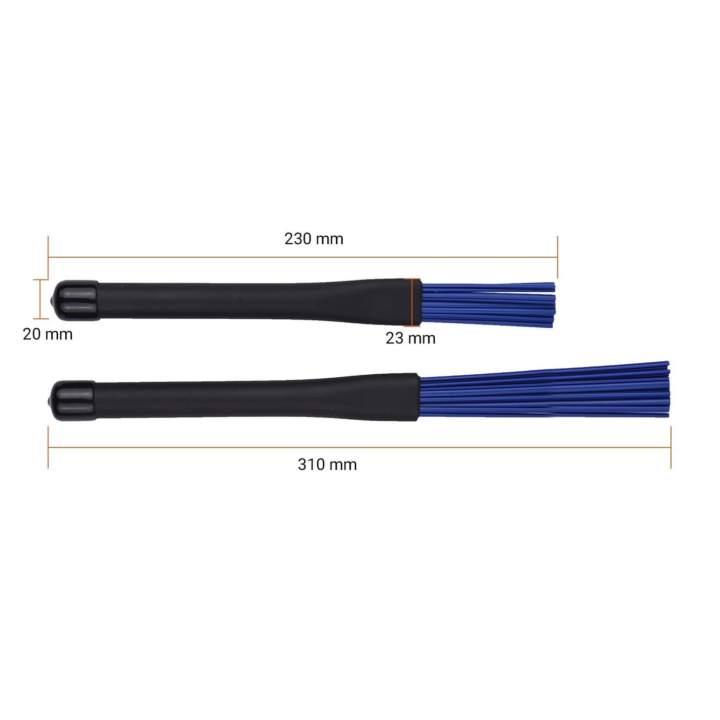 Muslady Retractable Drumsticks & Nylon Brushes Set - 1 Pair for Jazz Drum Kit