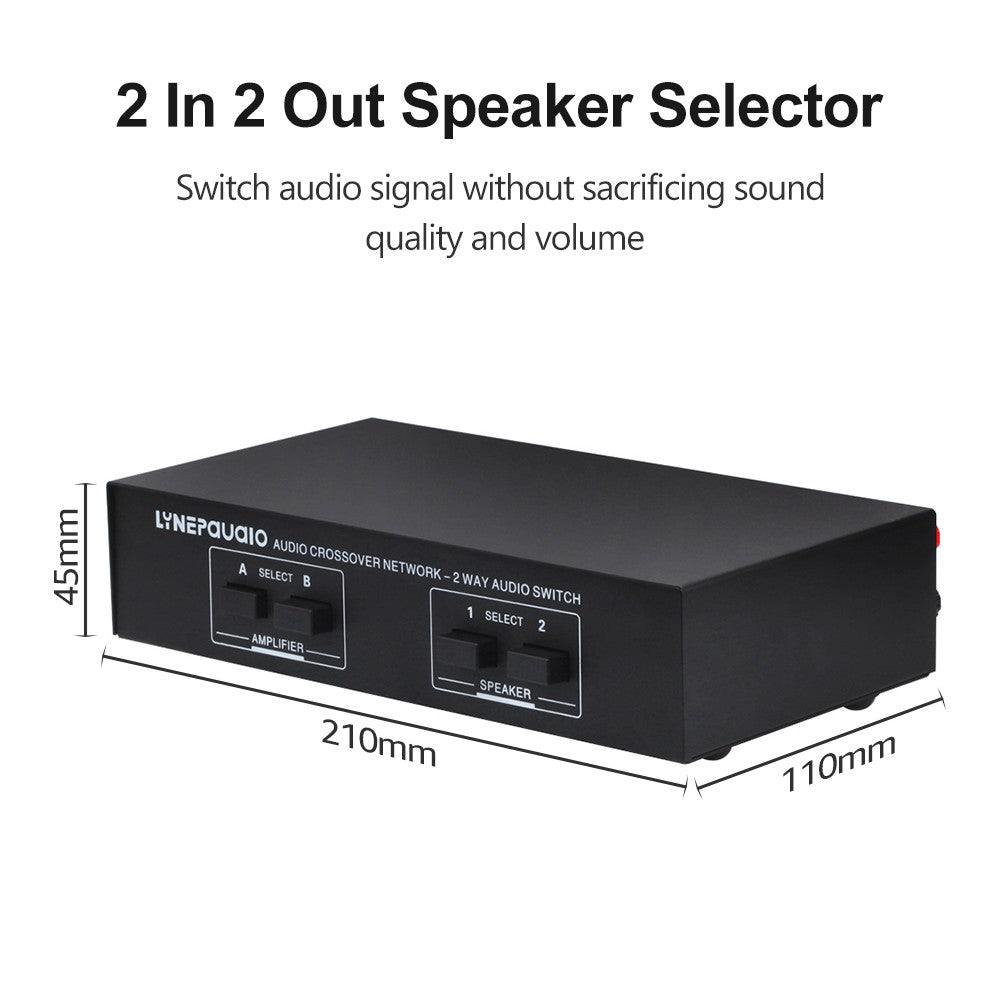 LYNEPAUAIO Dual In/Out Speaker Selector Switch