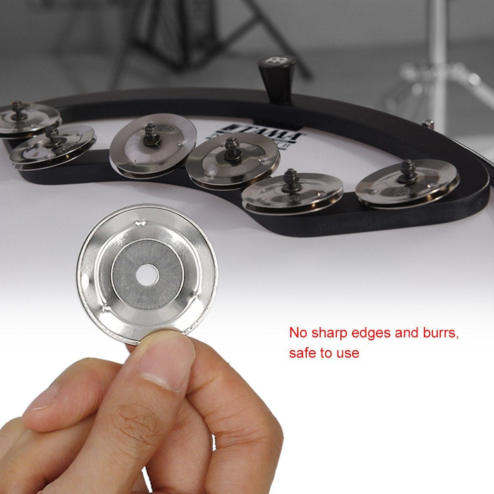 50pcs Stainless Steel Tambourine Jingle Bells for Handbell and Church Use