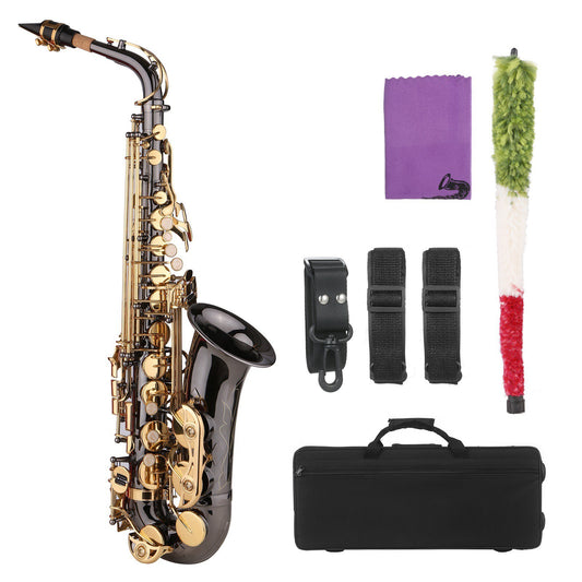 Nickel-Plated Brass Eb E-Flat Alto Saxophone with Engraved Nacre Keys
