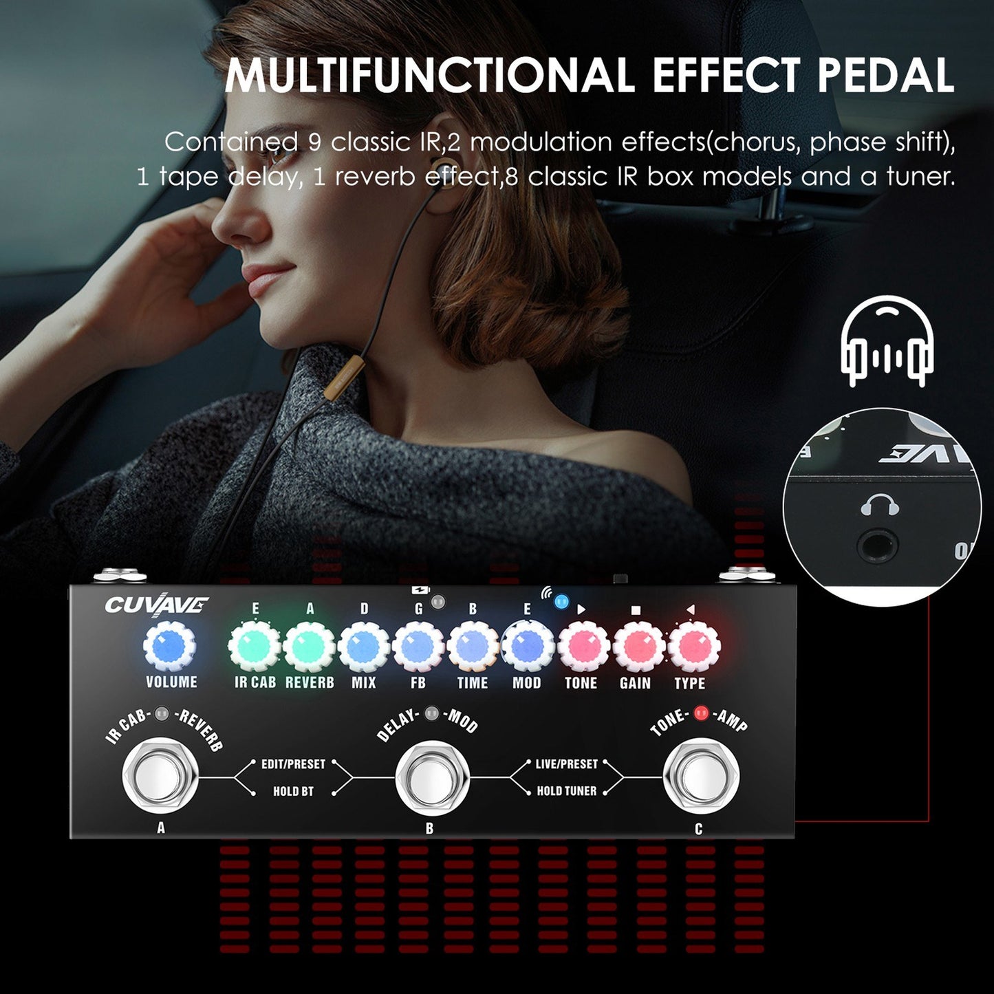 CUVAVE CUBE BABY: Compact Multi-Effect Electric Guitar Pedal