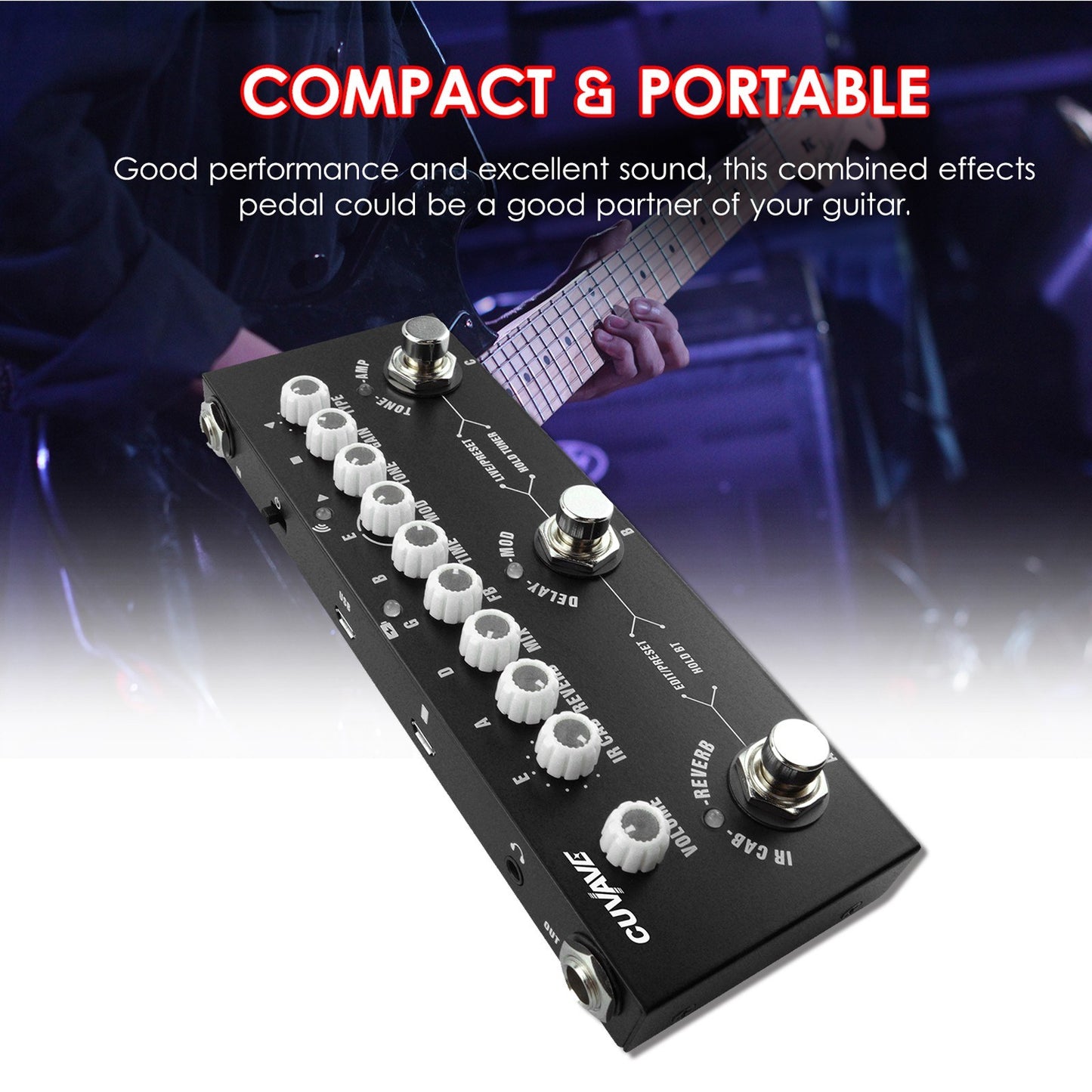 CUVAVE CUBE BABY: Compact Multi-Effect Electric Guitar Pedal