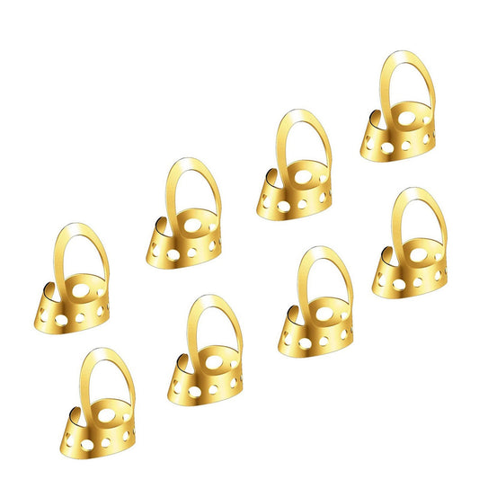 8-Pack Adjustable Finger Picks with Plastic Case for Banjo, Classical, Acoustic & Electric Guitar