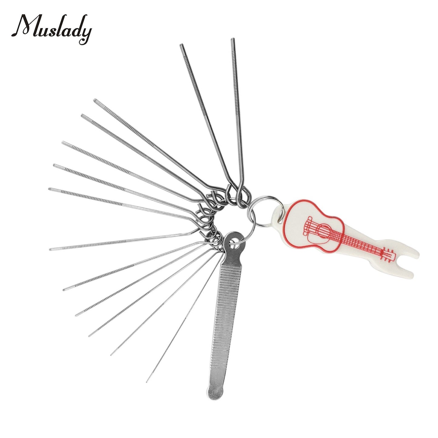 13-Piece Guitar Nut File & Bridge Pin Puller Kit for Electric & Acoustic Guitar Maintenance
