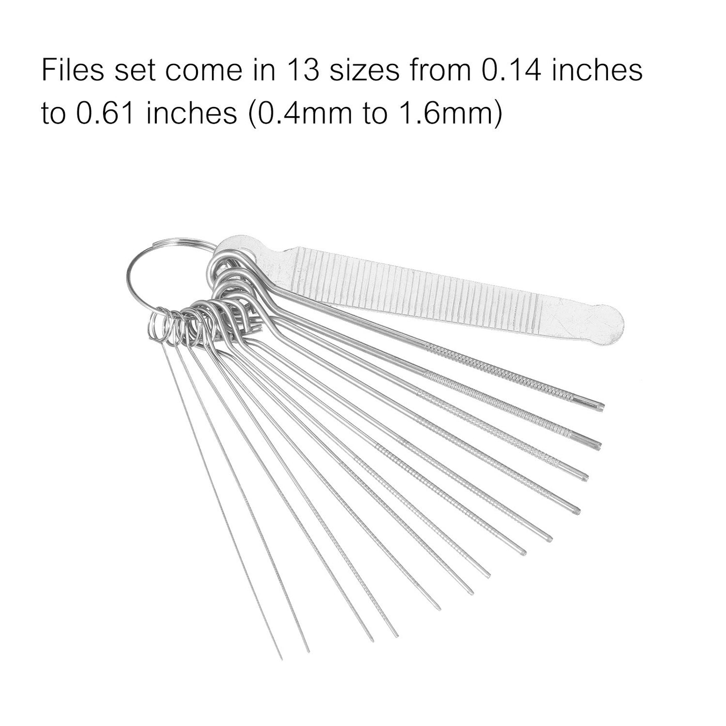 13-Piece Guitar Nut File & Bridge Pin Puller Kit for Electric & Acoustic Guitar Maintenance