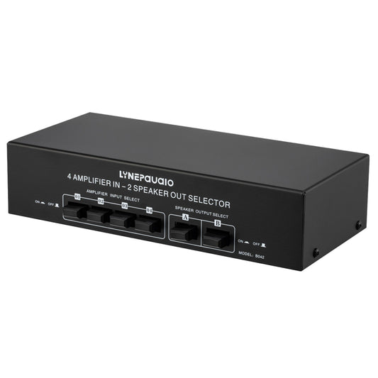 LYNEPAUAIO 4x2 Audio Switcher Signal Selector Splitter Box