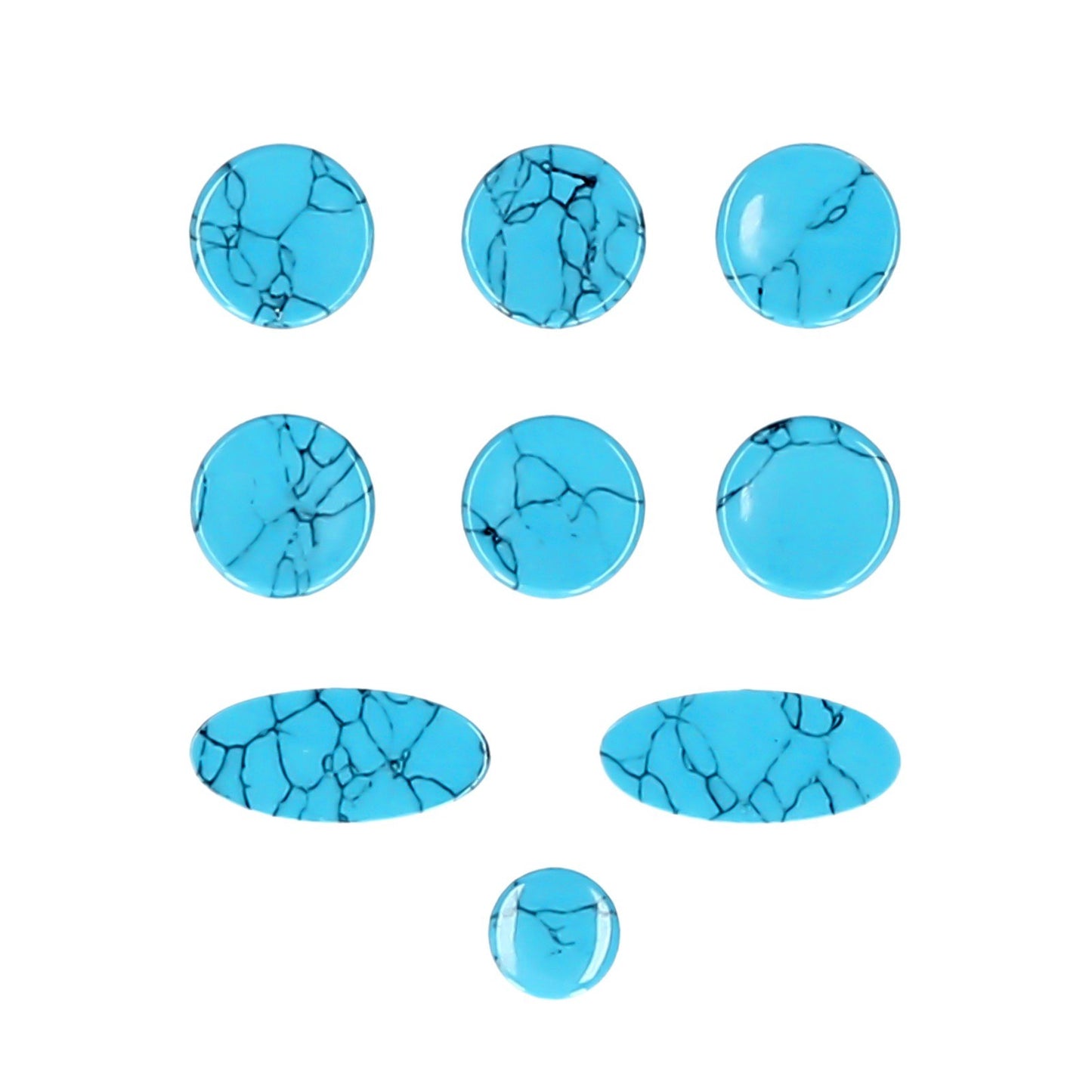 Muslady Sax Stone Key Buttons Set for Alto Saxophone - 9pcs