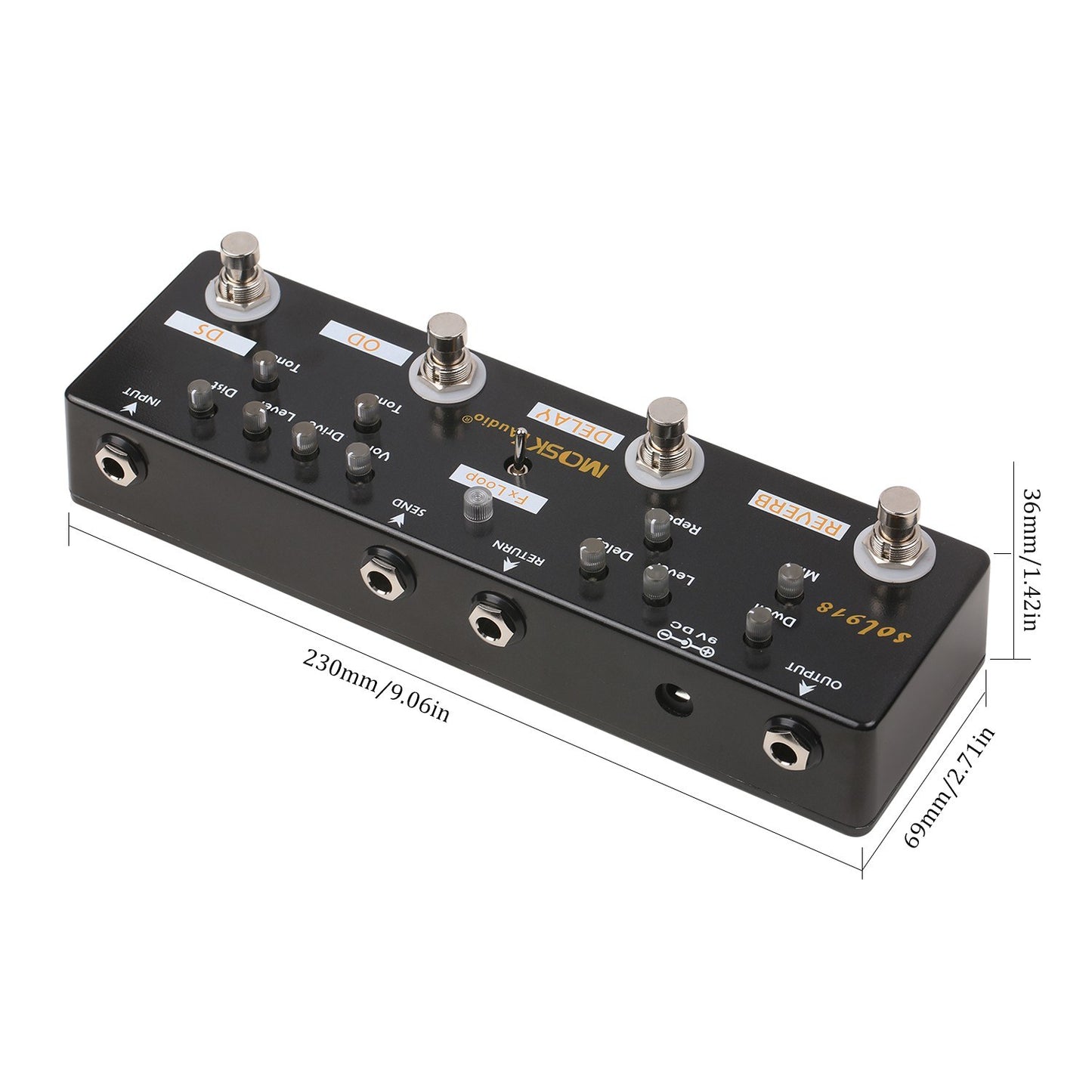 MOSKY Audio SOL918 5-in-1 Multi-Effect Guitar Pedal