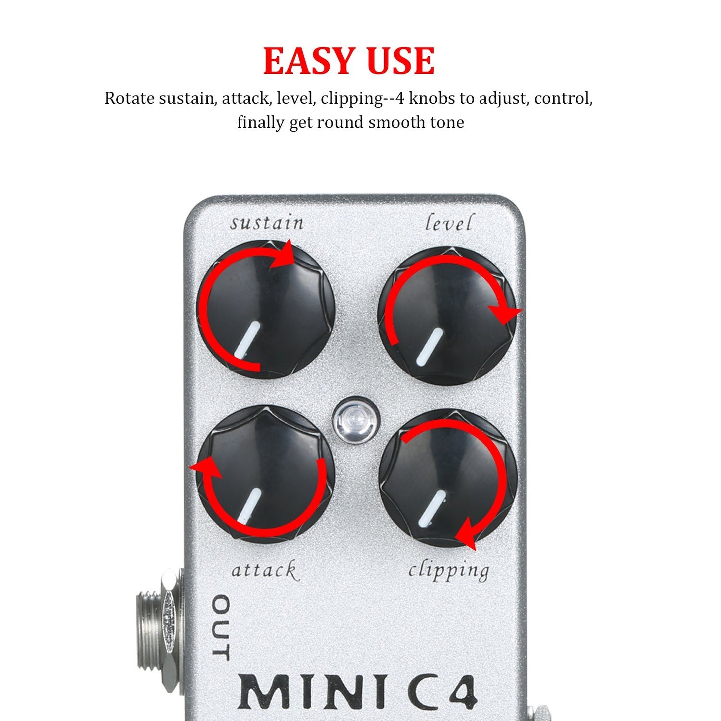 MOSKY C4 Mini Compressor Guitar Effects Pedal - True Bypass