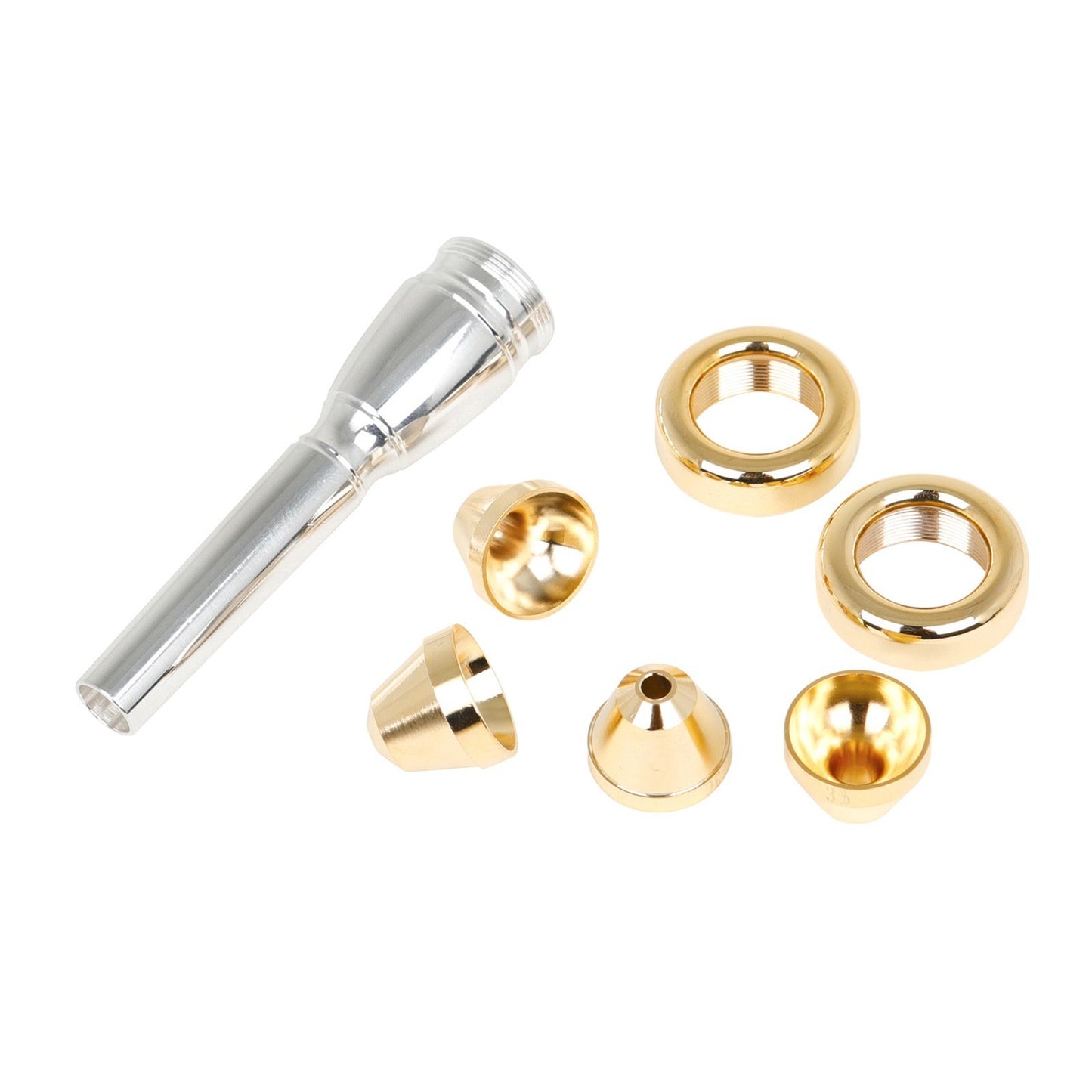 Silver-Plated Brass Trumpet Mouthpiece 2B 2C 3B 3C for Beginners & Pros