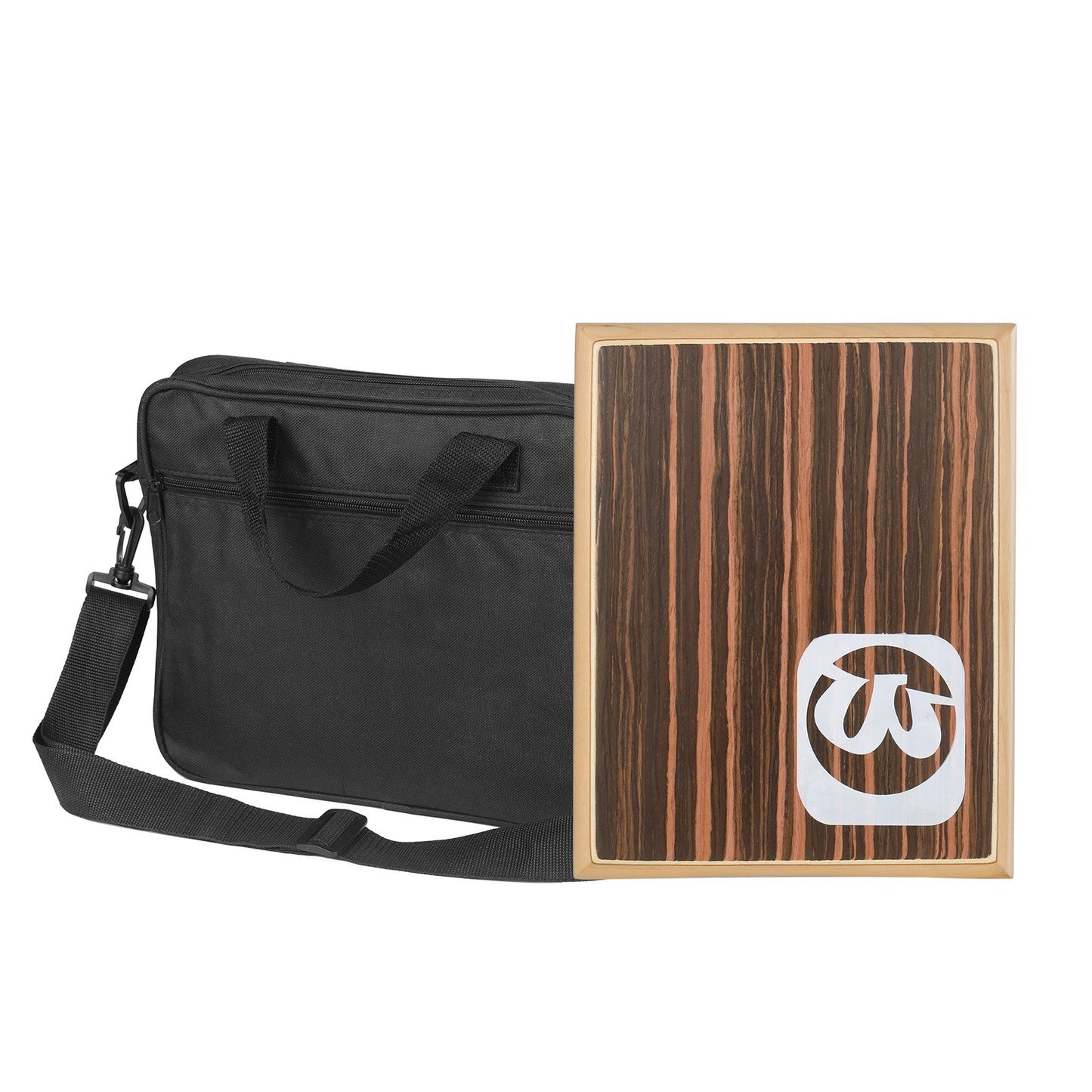 Compact Travel Cajon Box Drum with Adjustable Strings & Carrying Bag by Walter