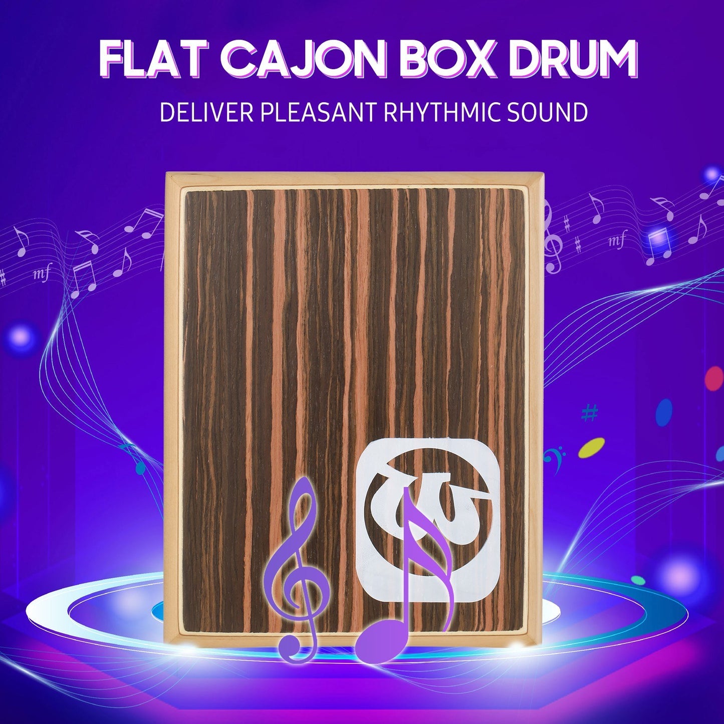 Compact Travel Cajon Box Drum with Adjustable Strings & Carrying Bag by Walter